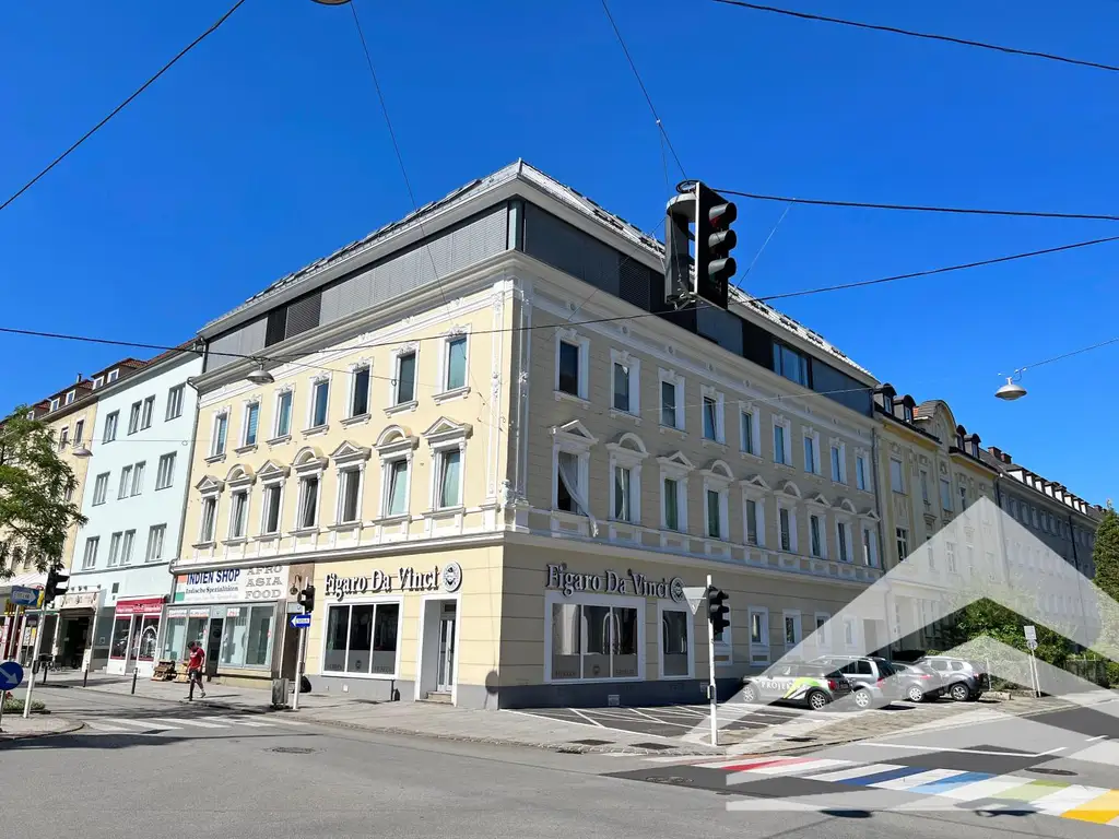 Stilvolle 2 Zimmer-Altbauwohnung mit Küche & Loggia in zentraler Lage