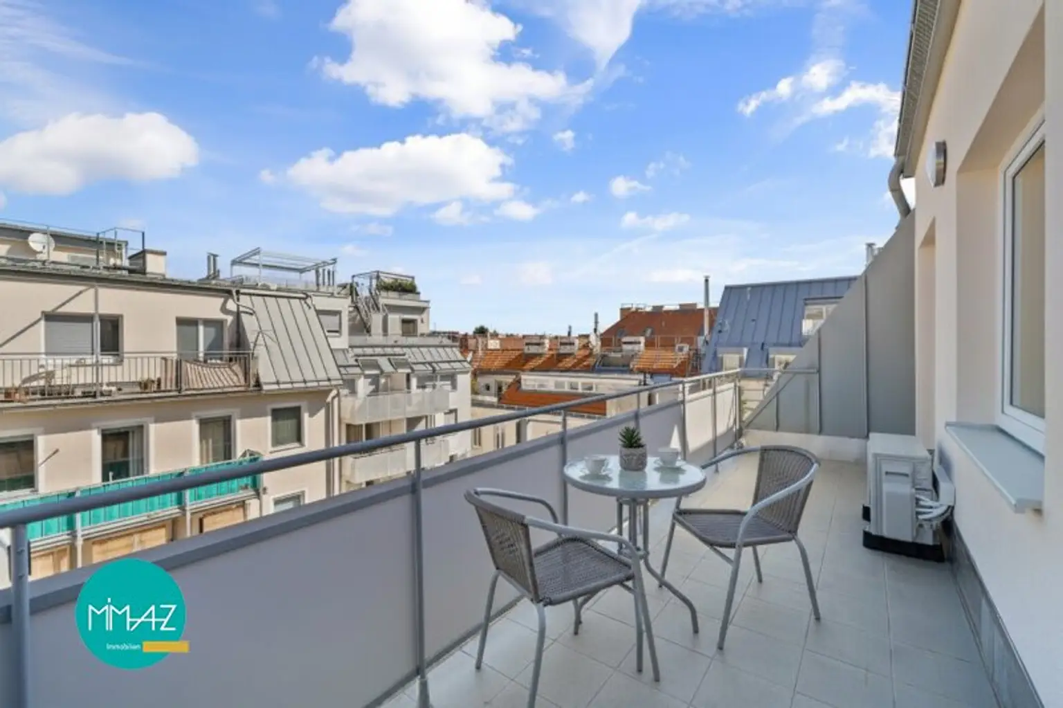 Modernes Dachgeschoss-Juwel! Exklusiv & Ruhig: 3 Zimmer mit Innenhof-Dachterrasse! DÖBLING DELUXE!