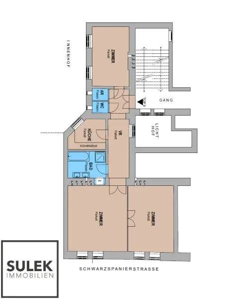 *Ab 01.12* Perfekt aufgeteilte 3-Zimmer Wohnung am Votivpark!