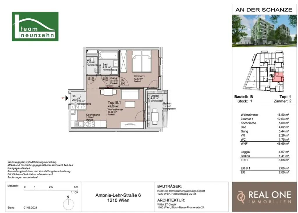 „An der Schanze“ – Exklusives Wohnen im Donaufeld