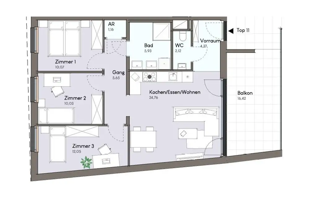 Neubau Erstbezug |4-Zimmer-Wohnung mit großem Balkon | 2 Garagenplätze möglich