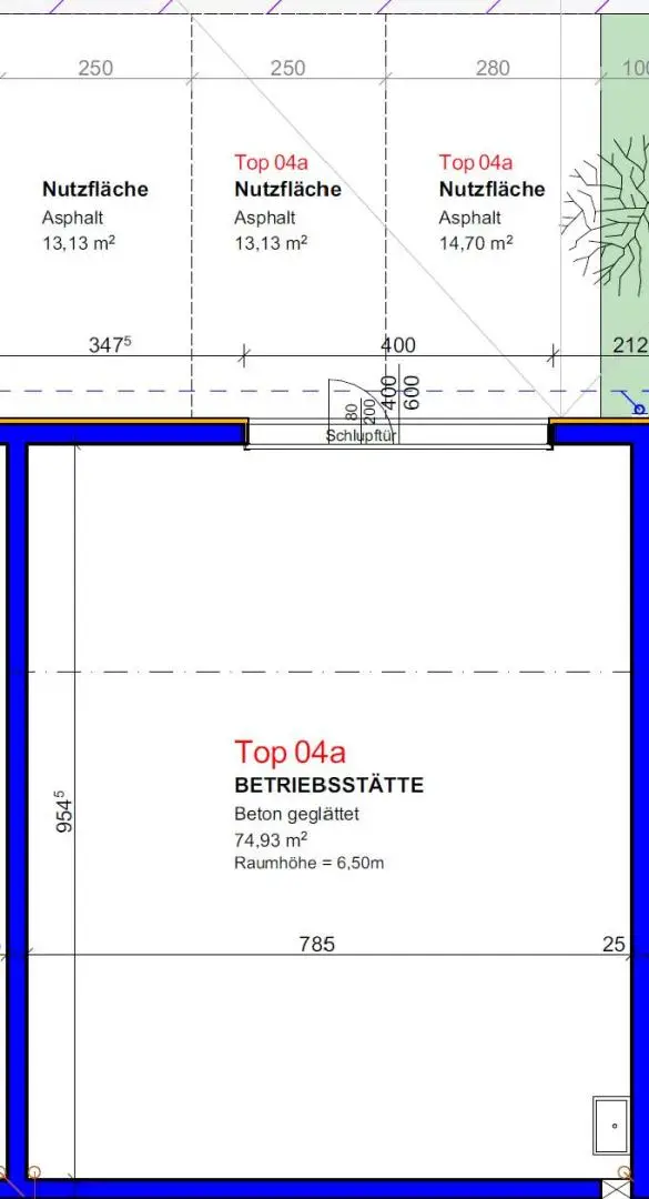 Betriebs- oder Lagerhallen von 59 - 230 m² Fläche im FE Business Park St. Florian / Asten zu vermieten - PROVISIONSFREI! (Top 04a)