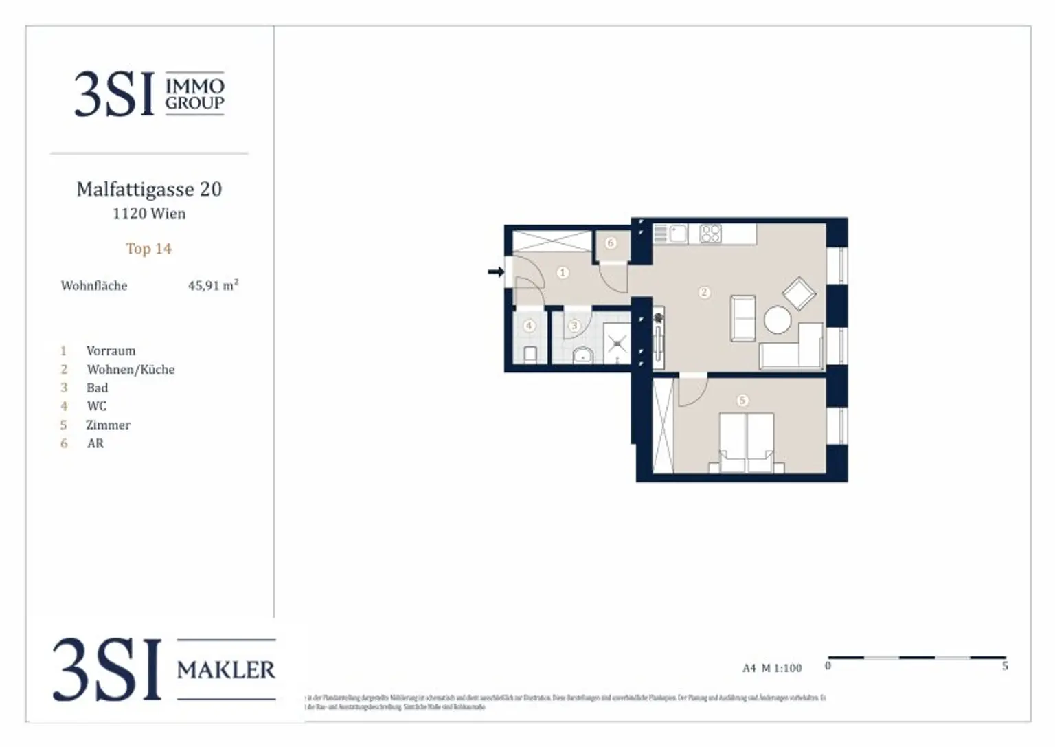 Sanierte 2-Zimmer-Wohnung in 1120 Wien – Ihr neues Zuhause für 299.000 €!