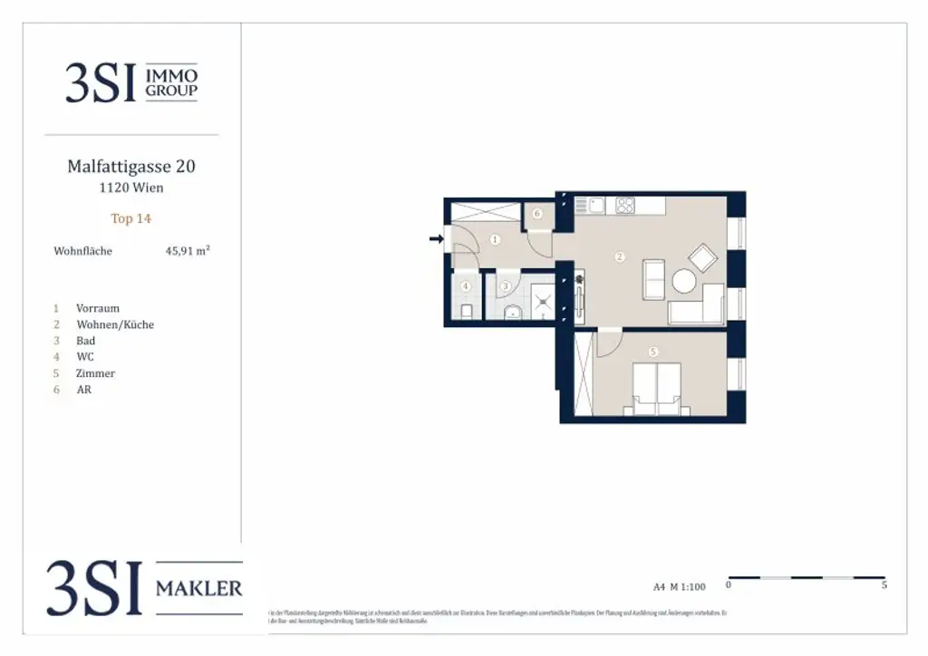 Sanierte 2-Zimmer-Wohnung in 1120 Wien – Ihr neues Zuhause für 299.000 €!