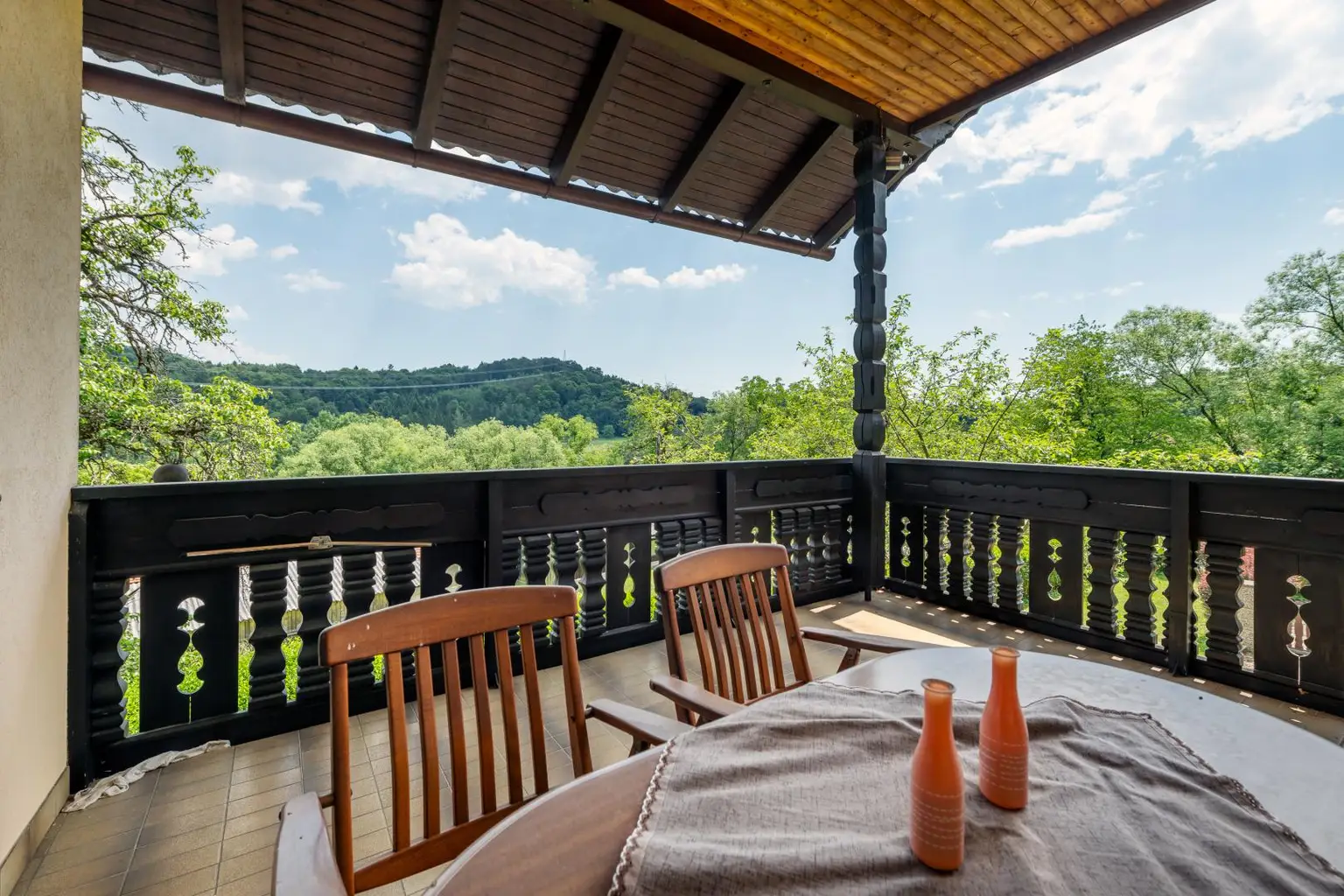 Terrasse von Wohnzimmer und Küche begehrbar