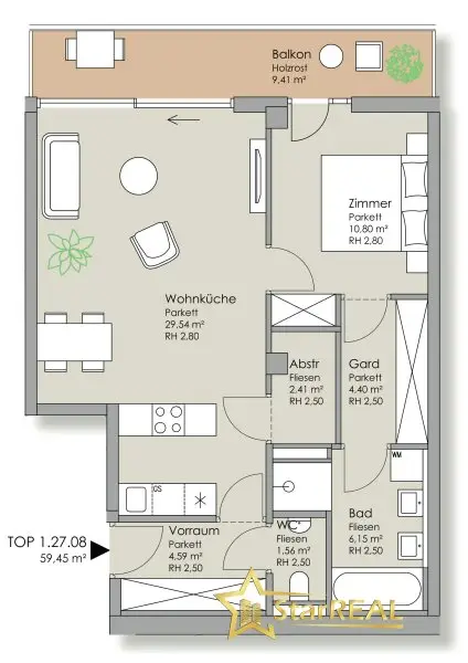 Grundriss laut Plan