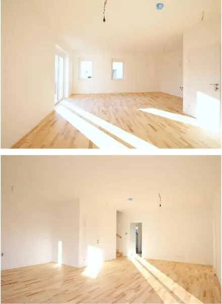 große Wohnküche ca. 41 m² mit Gartenausgang