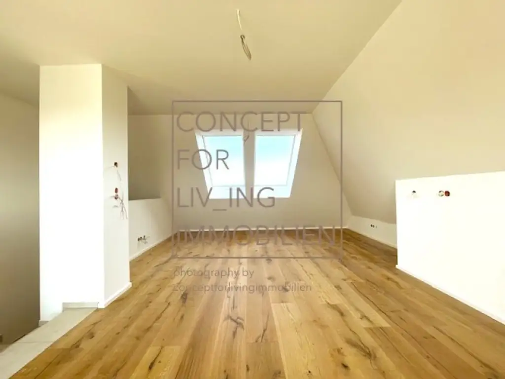 Exklusiv. Trendy. Coole Architektur. 63m2 Dach-Terrassen-Maisonette. Garage. Beziehbar: ab FJ/SO 2026. Erstbezug. Ideale Anlegerwohnung