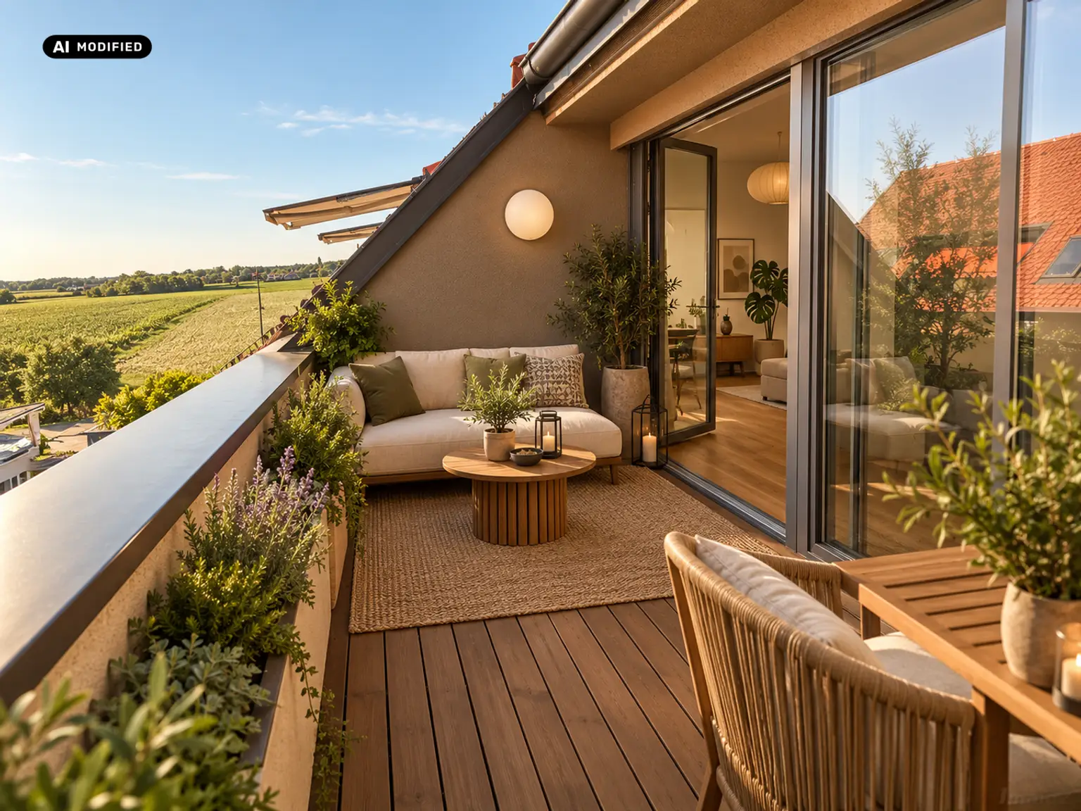 KI-bearbeitet – Balkon