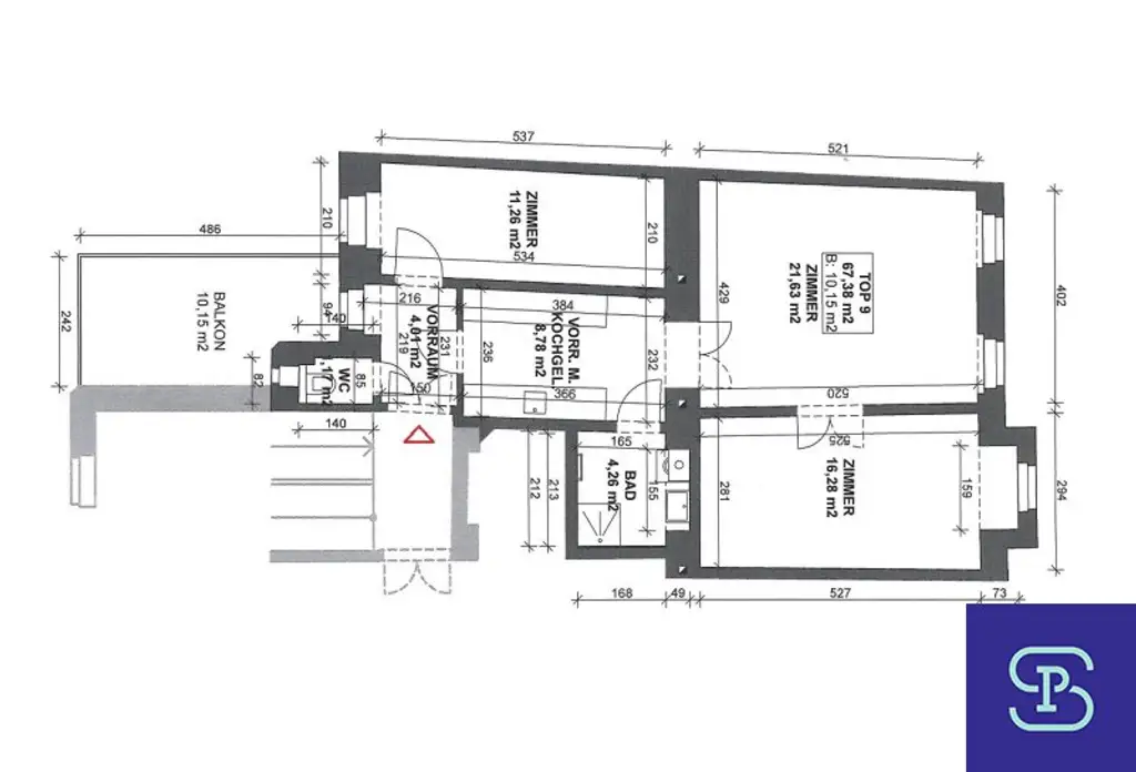 Provisionsfrei: Unbefristeter 67m² Altbau mit Einbauküche und Balkon - 1140 Wien