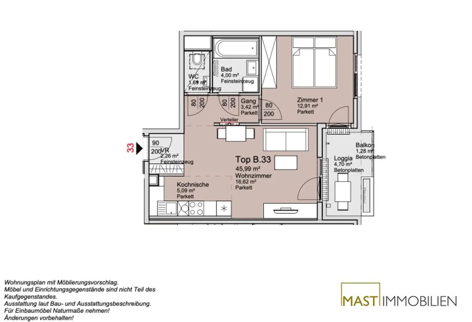 *Ende 2026* Provisionsfreie 2-Zimmer Wohnung im 5. Stock!