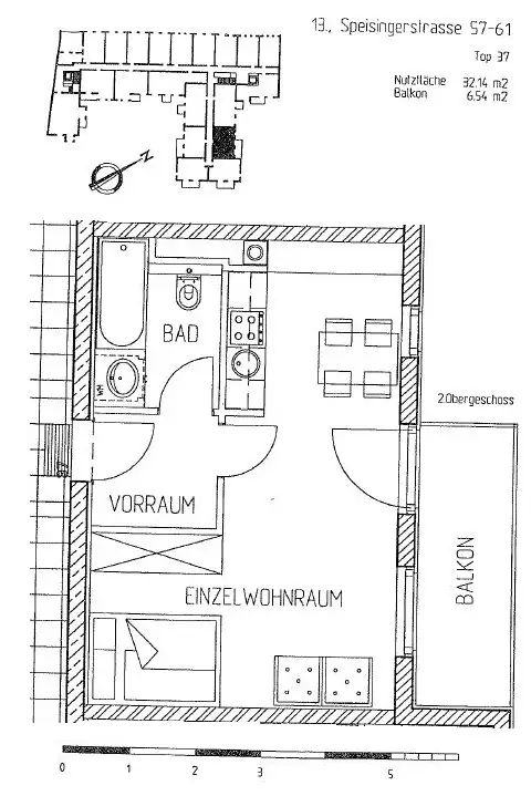 Charmante 1-Zimmer-Balkonwohnung  in Wien-Lainz!