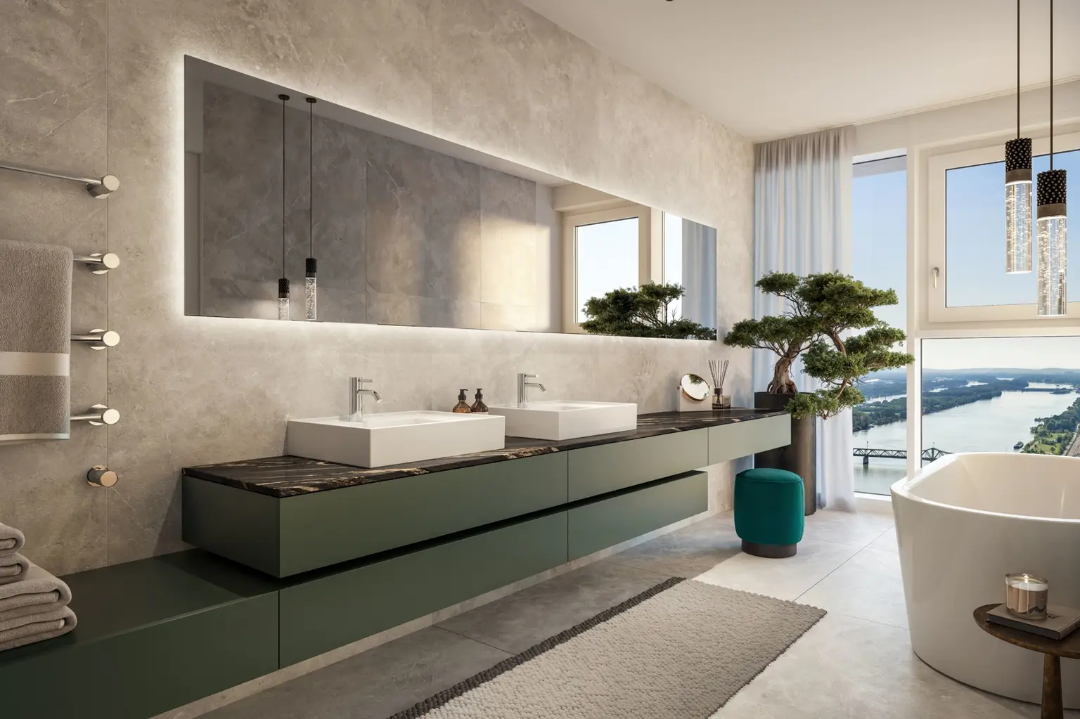 MARINA TOWER - PENTHOUSE-Wohnung im  39. Geschoß mit fantastischer Dachterrasse