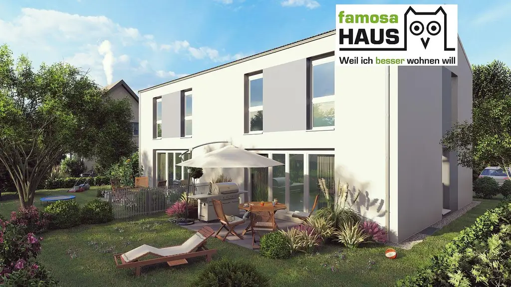 Wohnbaugeförderte Doppelhaushälfte mit 97m² Wohnfläche, 54 m² Vollunterkellerung, Terrasse und Eigengrund samt 2 Parkplätzen