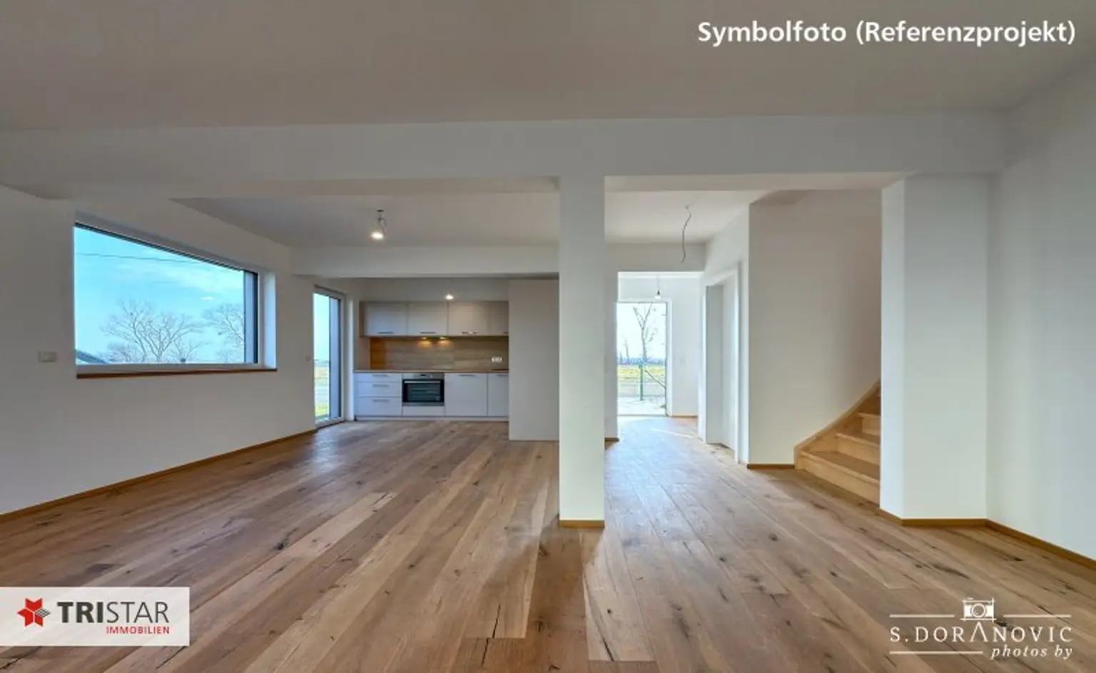 NEU • FAMILIENTRAUM • 4 HÄUSER • GARTEN • TERRASSE • PKW-STELLPLÄTZE • NÄHE LOBAU • LUFTWÄRMEPUMPE • 1220 WIEN