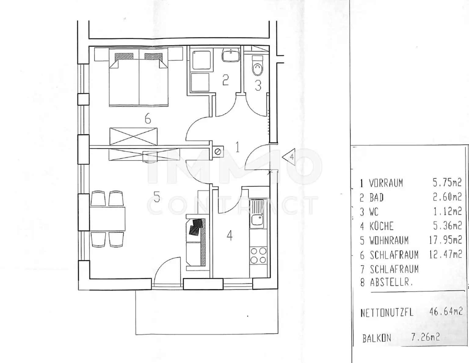 Zentrale und freundliche 2 Zimmer-Wohnung mit Balkon - Marktgasse 11 Top 04