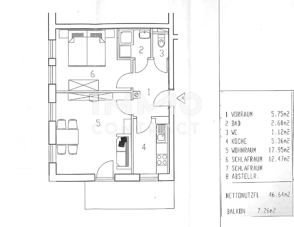 Zentrale und freundliche 2 Zimmer-Wohnung mit Balkon - Marktgasse 11 Top 04