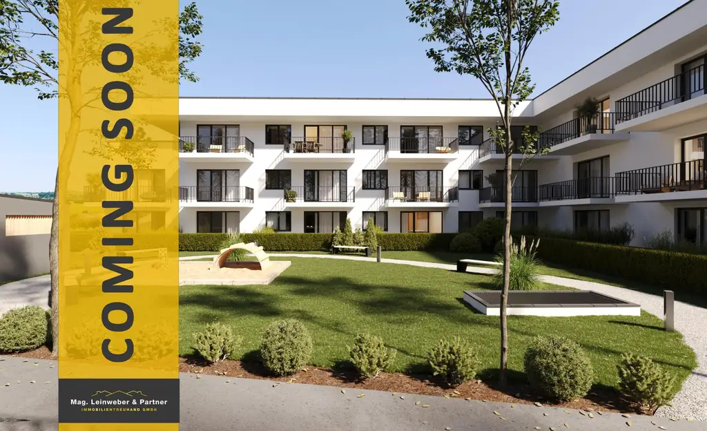 COMING SOON! Leistbare Eigentumswohnungen mit ca. 41 - 71 m² WFL mit Balkon, Terrasse oder Eigengarten und Tiefgaragenplatz in zentraler Lage