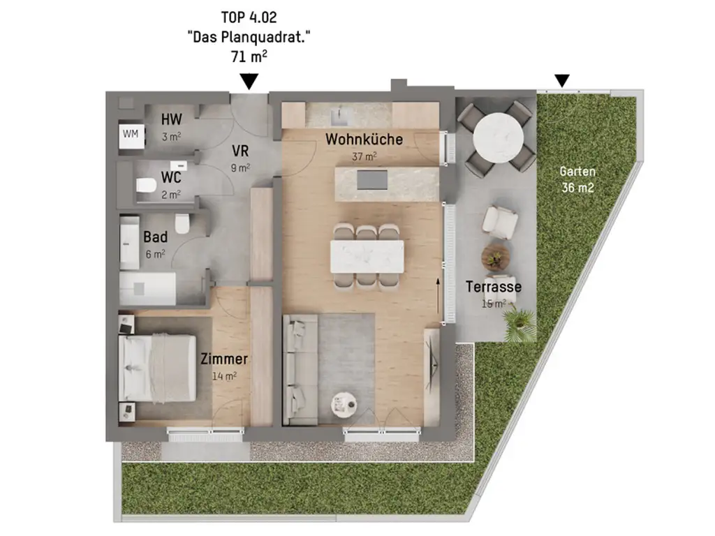 1210, Langenzersdorfer Straße, In Strebersdorf am Fuße des Bisambergs, 2-Zimmer-Eigentumswohnung