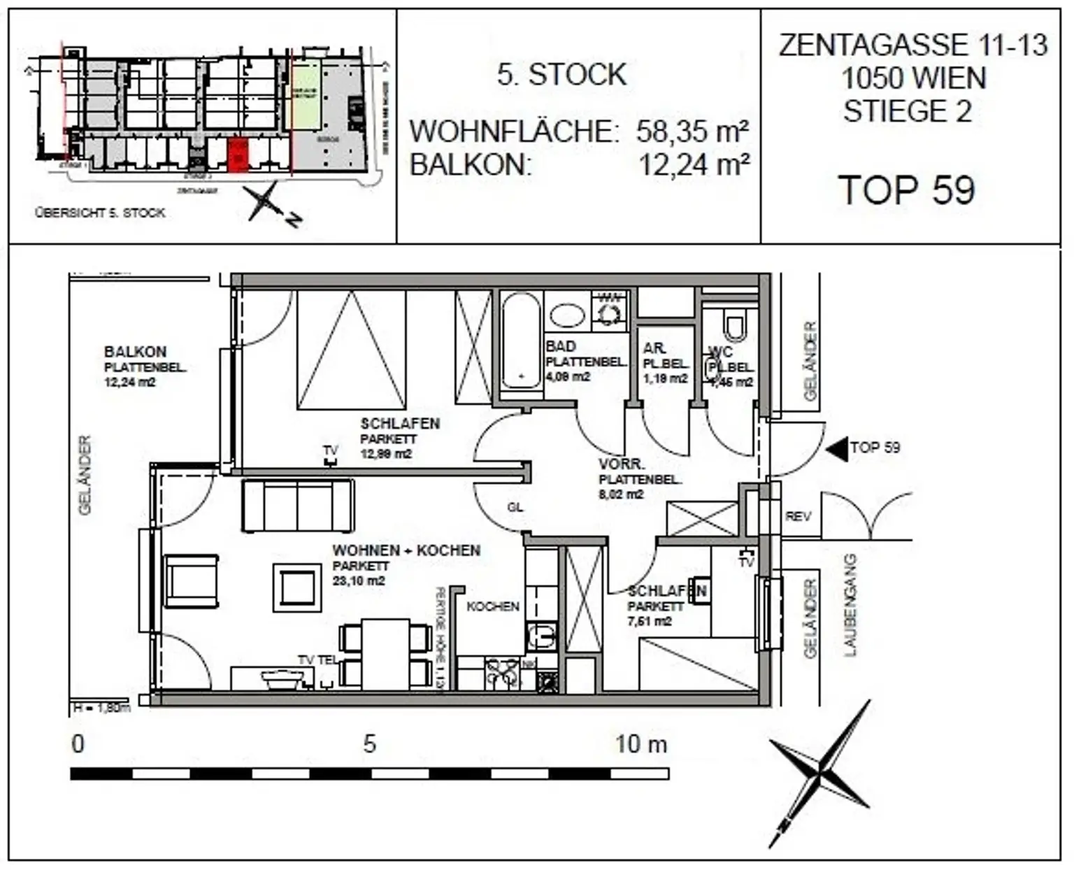 Super geschnittene 3-Zimmer-Wohnung in gefragter Lage des 5 Bezirks!