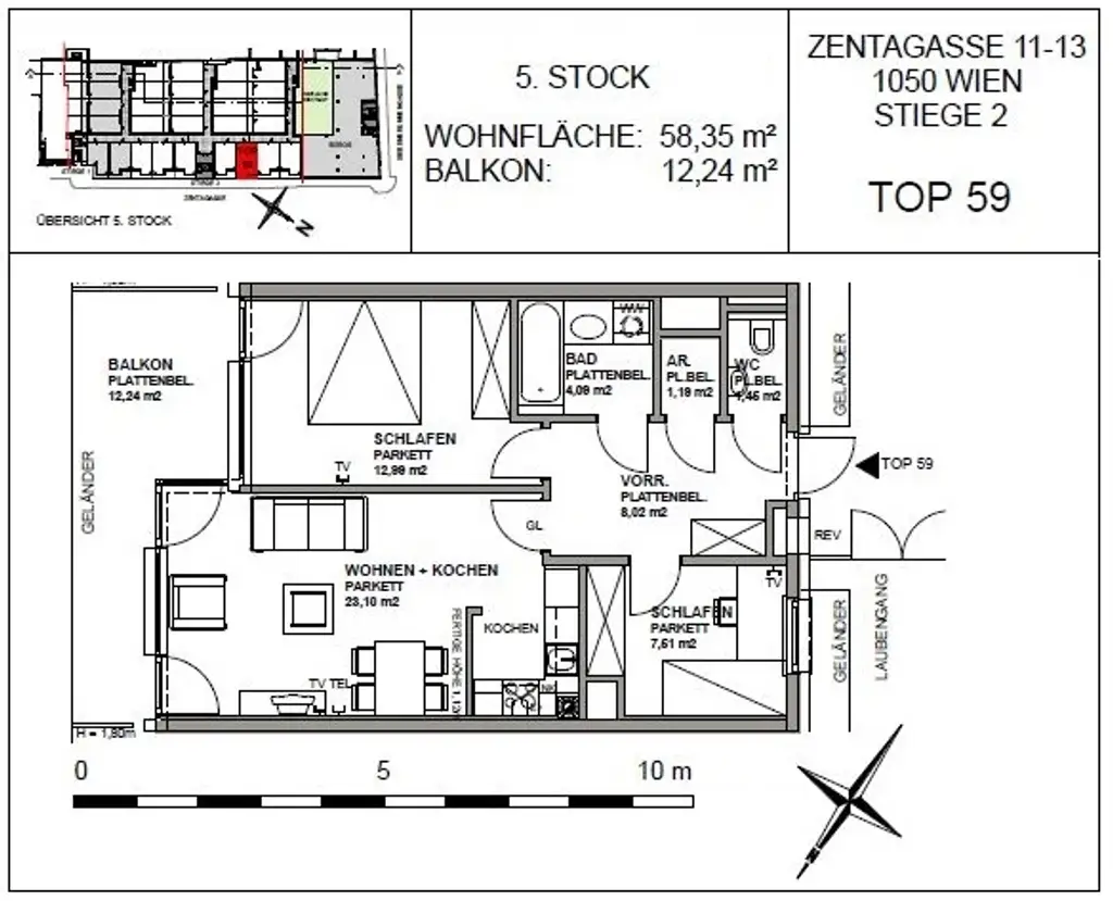 Super geschnittene 3-Zimmer-Wohnung in gefragter Lage des 5 Bezirks!