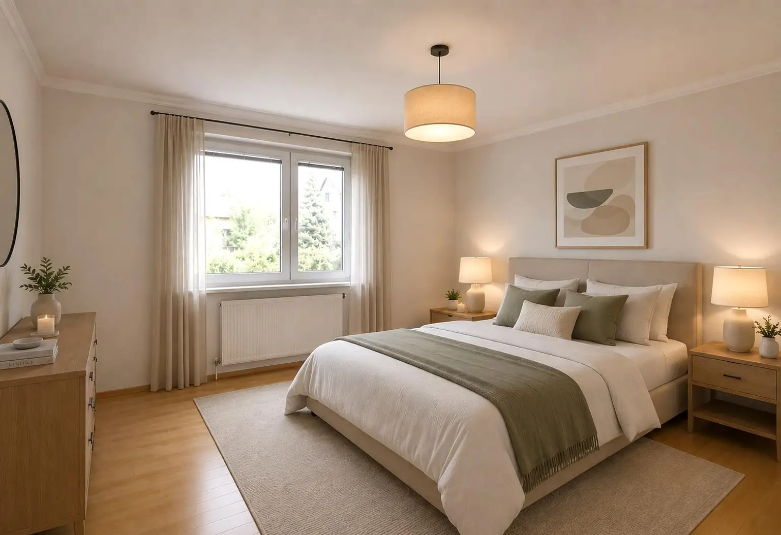 Schlafzimmer virtuell eingerichtet