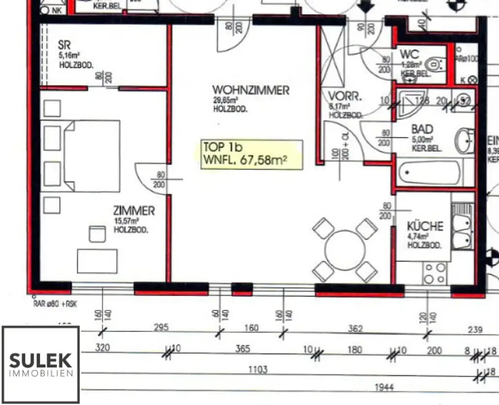Jetzt vormerken: großzügige 2-Zimmer- EG-Neubauwohnung in ruhiger Einbahnstraße in 1180 Wien ab 1.10.25!