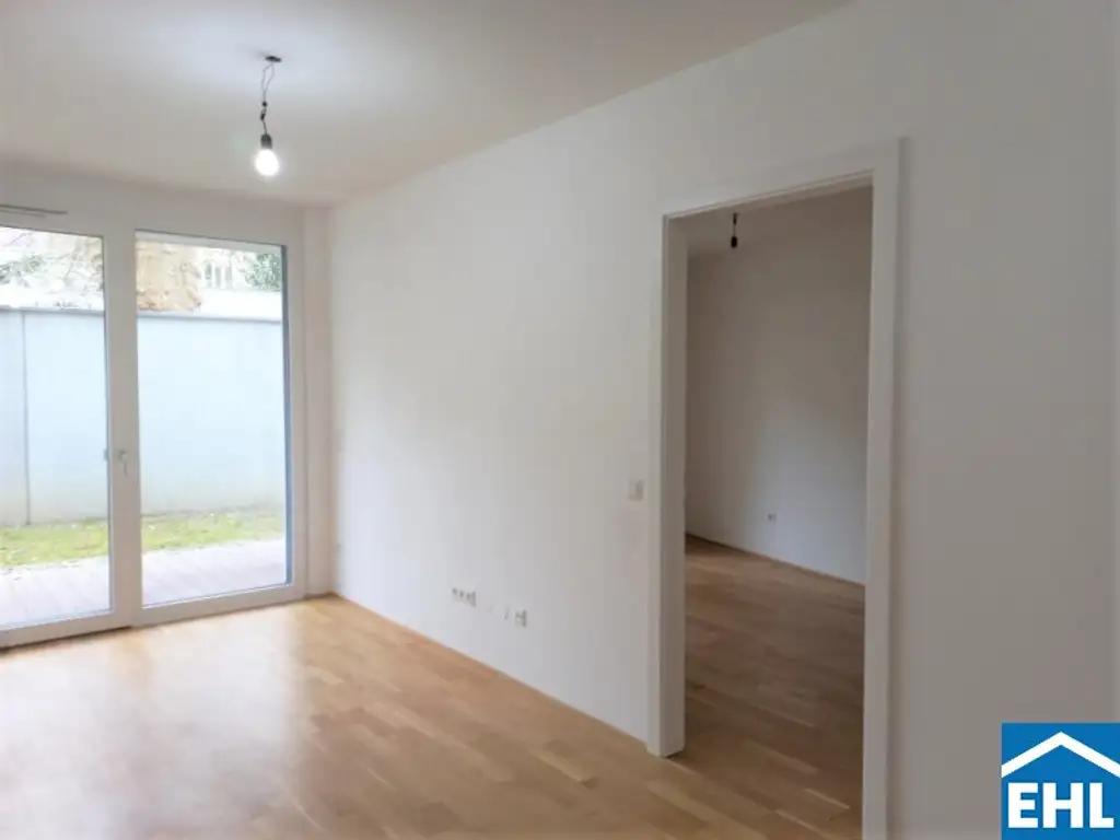 Wunderschöne 2-Zimmer-Wohnung mit Garten: Natur und Moderne vereint