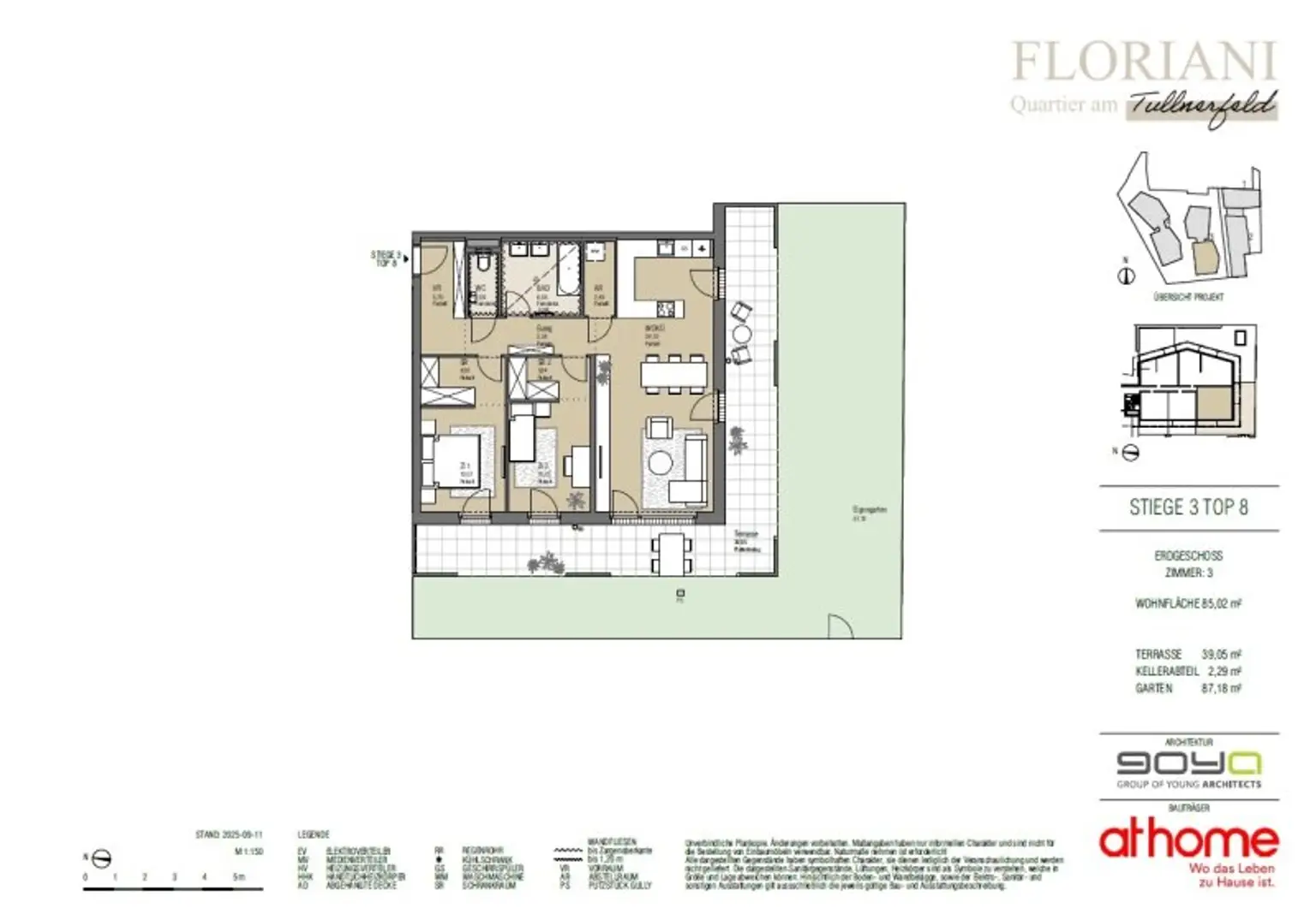 FLORIANI – Quartier am Tullnerfeld - 3 Zimmer mit tollem Raumkonzept und Süd/West Garten - Bahnhof Tullnerfeld in der Nähe