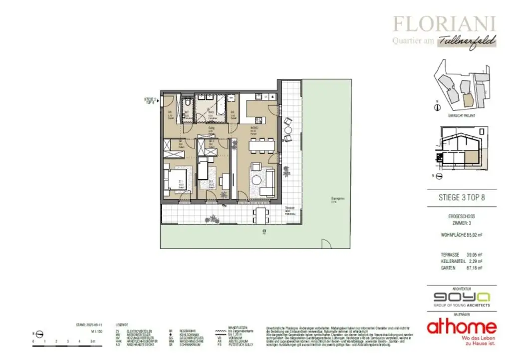 FLORIANI – Quartier am Tullnerfeld - 3 Zimmer mit tollem Raumkonzept und Süd/West Garten - Bahnhof Tullnerfeld in der Nähe