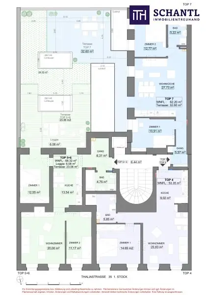 ***Altbau trifft Dachgarten – Stilvolle 3-Zimmer-Wohnung mit großer Terrasse  – hochwertiger Sanierung + Klimaanlage & Luftwärmepumpe***