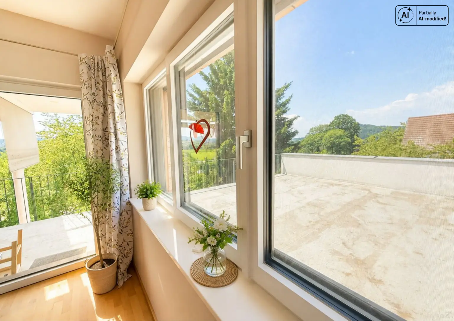 Masterbedroom mit Zugang zur eigenen Terrasse mit Panoramablick