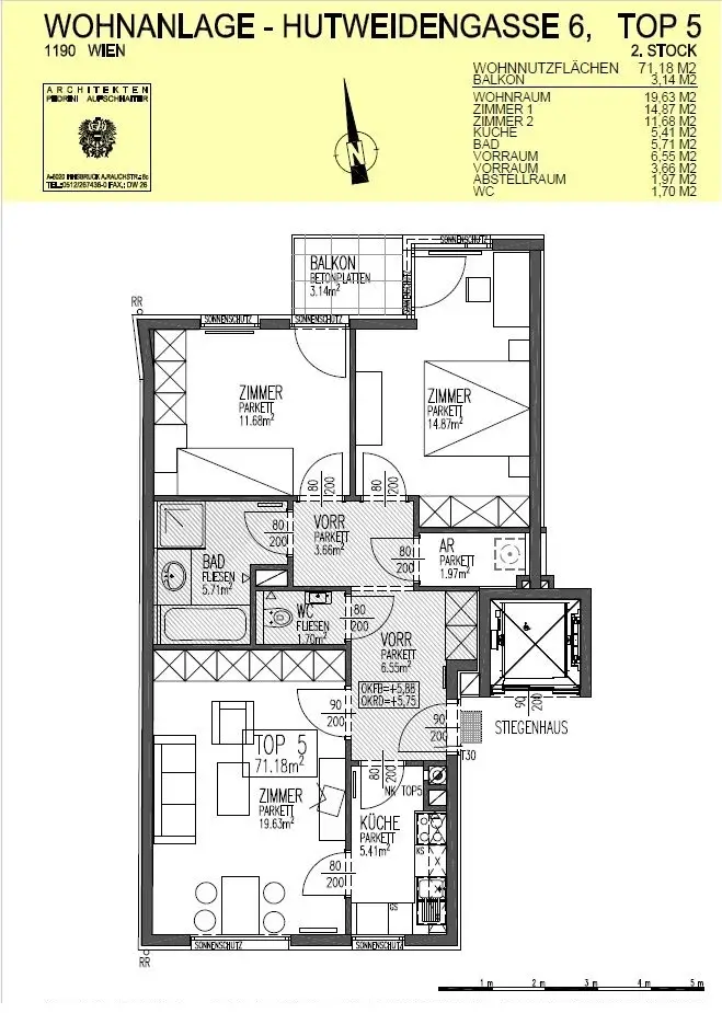 Moderne 3-Zimmer-Wohnung mit Balkon in ruhiger Seitengasse - nächst Krottenbachstraße