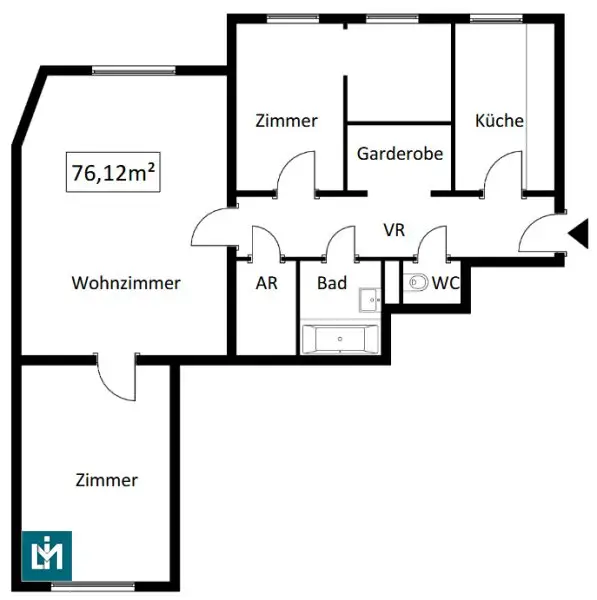 HOCHWERTIGE 3 - ZIMMER WOHNUNG / NÄHE SCN