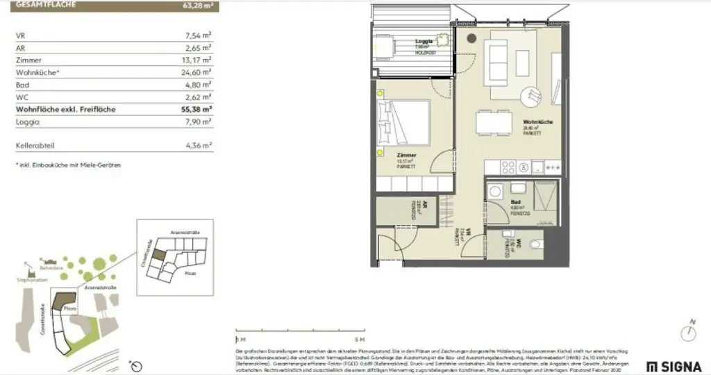 Belvedere Weitblick: unbefristete 2 Zimmer mit Freifläche und vielen Extras im Haus!
