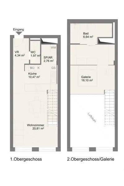 Einzigartige Galerie-Maisonette mit New York Apartment Vibes