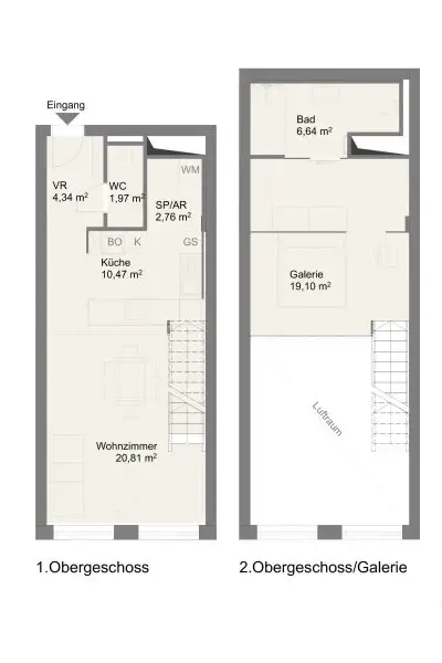 Einzigartige Galerie-Maisonette mit New York Apartment Vibes