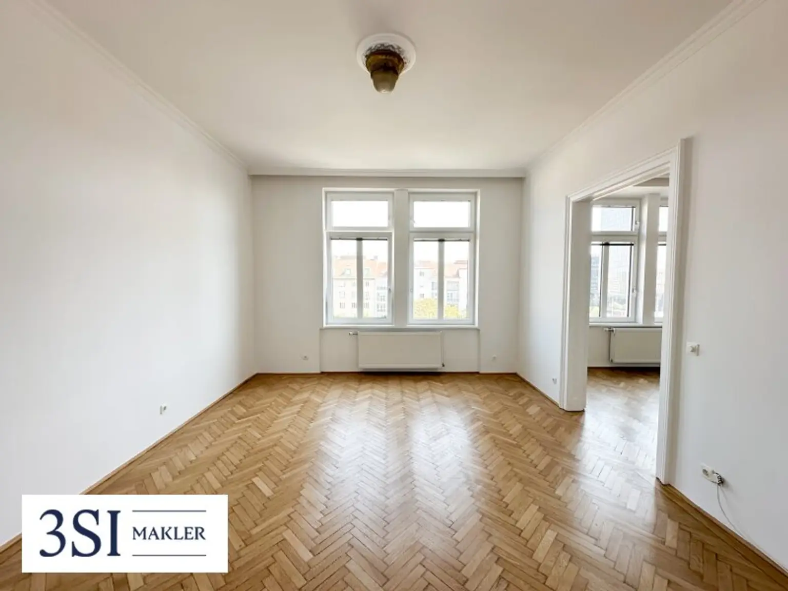 Elegante 4-Zimmer-Altbauwohnung mit Weitblick - in Top-Lage des 4. Bezirks beim Wiener Hauptbahnhof