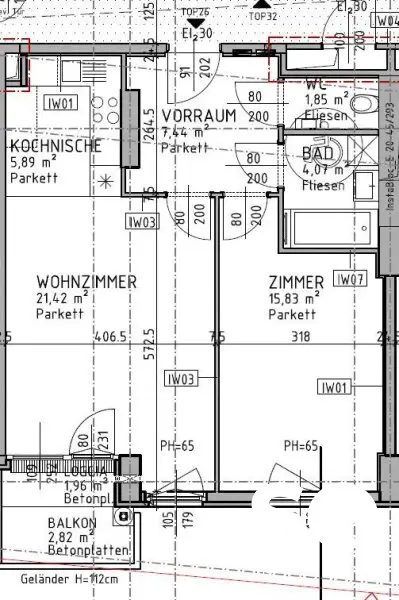 # SQ  - MODERNE 2 ZIMMER IN EINEM HOCHHAUS - NEUBAUWOHNUNG MIT BALKON - NÄHE KURPARK OBERLAA - 6 ETAGE