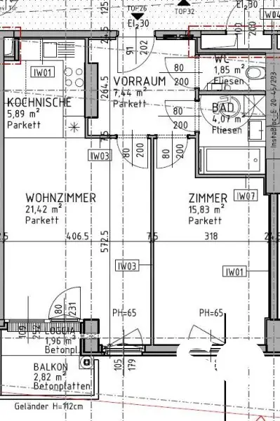 # SQ  - MODERNE 2 ZIMMER IN EINEM HOCHHAUS - NEUBAUWOHNUNG MIT BALKON - NÄHE KURPARK OBERLAA - 6 ETAGE