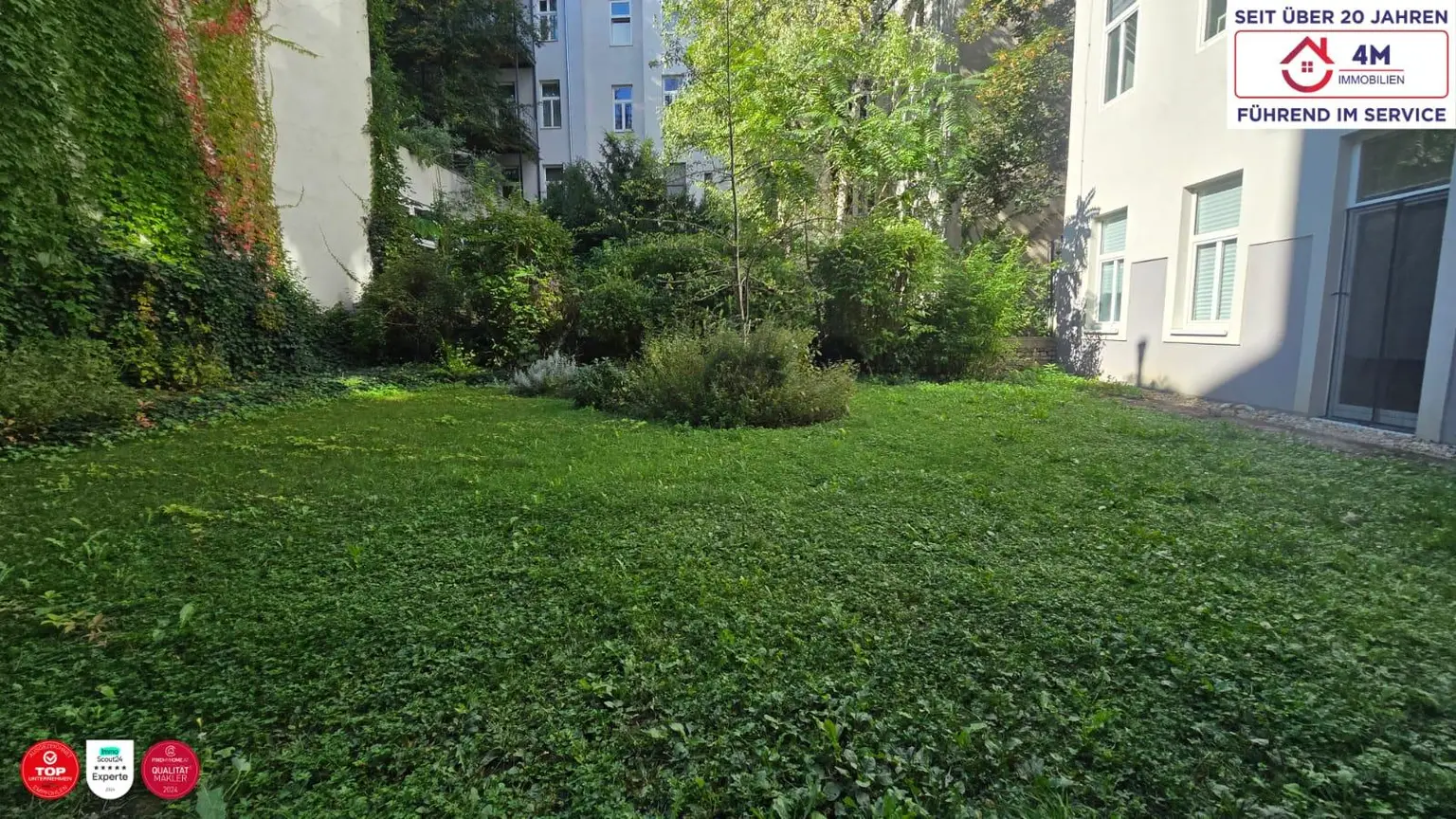 Drei Zimmer Stilaltbau-Rarität in begehrter Lage – sonnig, ruhig und elegant