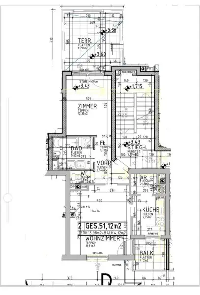 Gepflegte Terrassenwohnung in Hirtenberg: 51m² mit Balkon und Stellplatz!