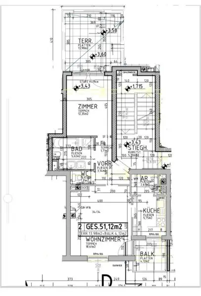 Gepflegte Terrassenwohnung in Hirtenberg: 51m² mit Balkon und Stellplatz!
