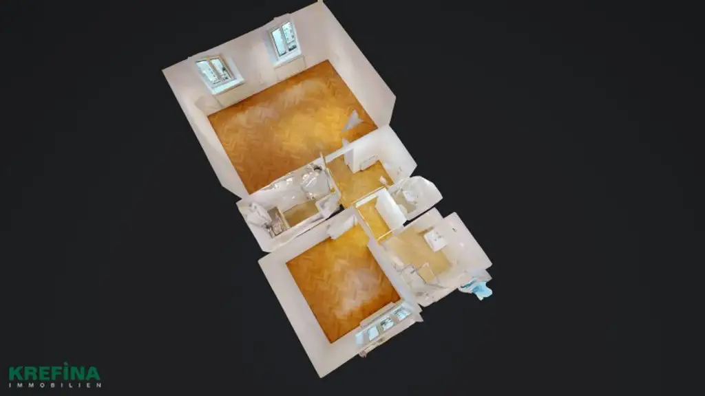 Gerlgasse: Hübsche Kleinwohnung, die um eine Loggia und einen Gartenfläche erweitert wird