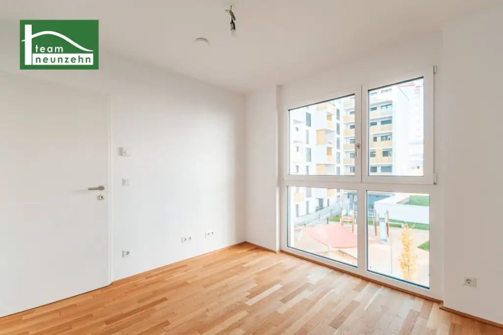 Küche und Tiefgaragenplatz bereits inkludiert! Herrliche Neubau-Erstbezugswohnung zwischen An der Schanze und dem Kirschblütenpark