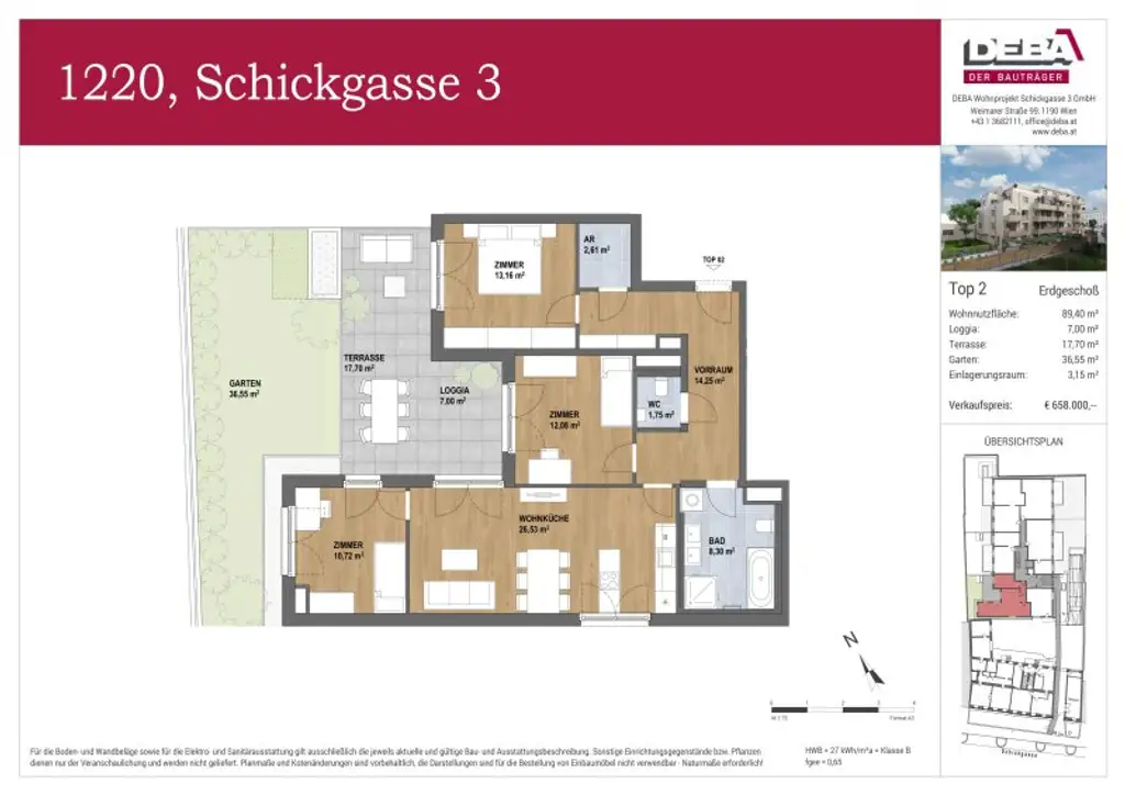 Die Perle von Stadlau - Schickgasse 3 - provisionsfreie Eigentumswohnungen an der U2 Hardeggasse
