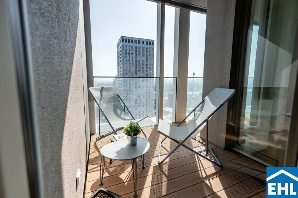 Stylische 1,5-Zi.-Wohnung mit Loggia & Rooftop Pool | TOWER HOMES im V22