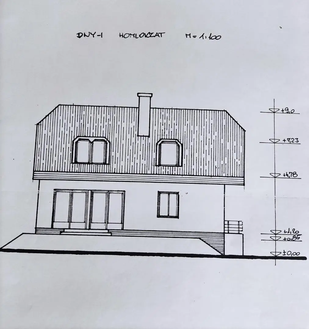 Süd-West Seite_Plan_homlokzati rajz