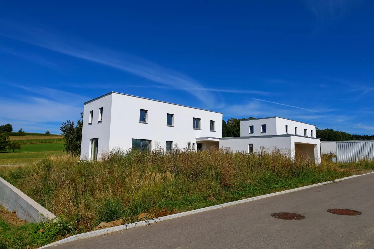 Neubau-Einfamilienhaus in St. Roman – modernes Wohnen mit offenem Design & Südwestgarten