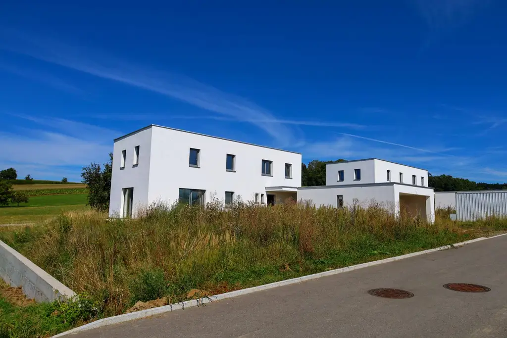 Neubau-Einfamilienhaus in St. Roman – modernes Wohnen mit offenem Design & Südwestgarten